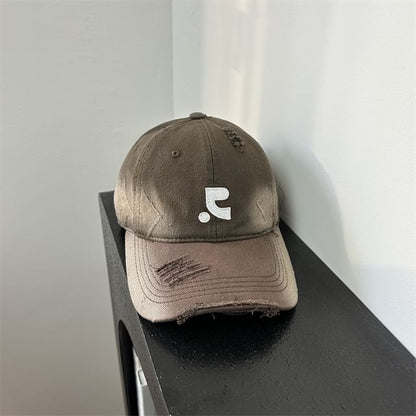 Embroidered Baseball Cap Distressed