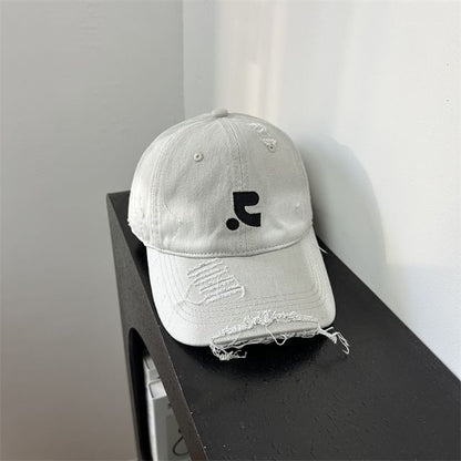 Embroidered Baseball Cap Distressed