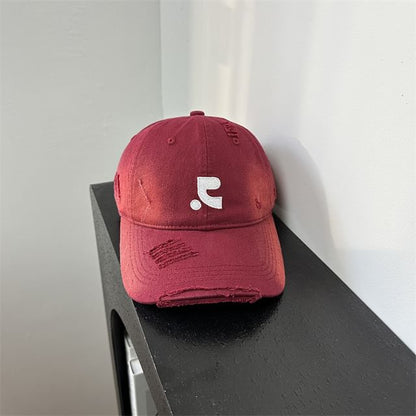Embroidered Baseball Cap Distressed