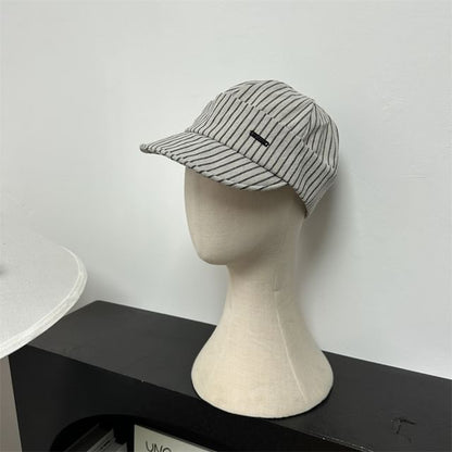 Striped Cap Baseball Short Brim
