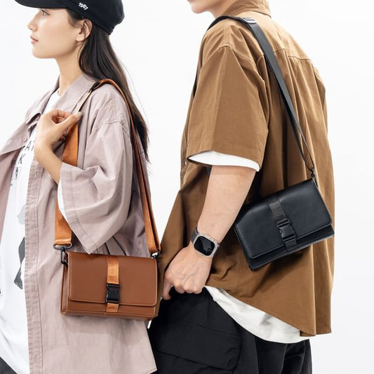 Crossbody Buckled Box Flap Bag