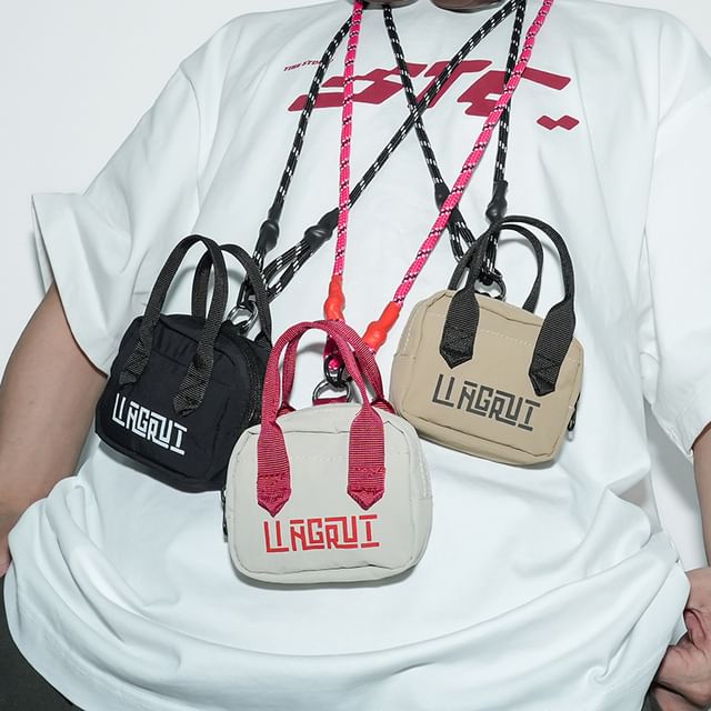 Lettering Crossbody Mini Bag