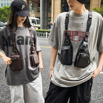 Belt Leather Faux Bag