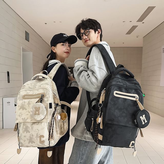 Coin Set Backpack Camouflaged / Print Purse