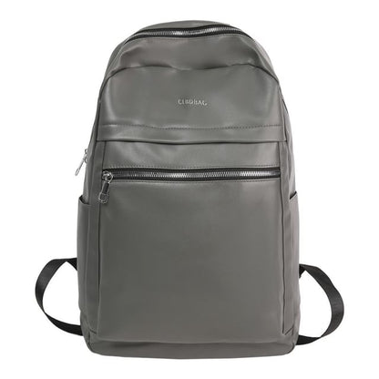Backpack Leather Faux Lettering