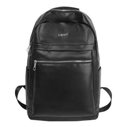 Backpack Leather Faux Lettering