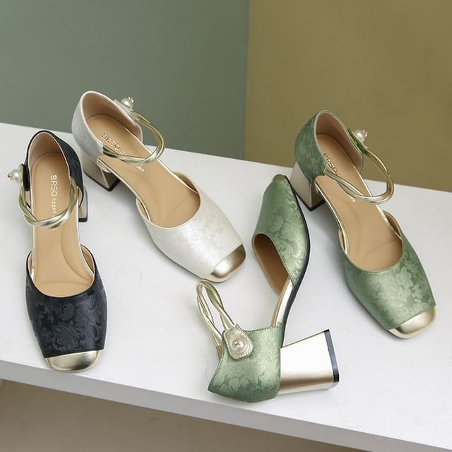 D'Orsay Sandals Block Heel