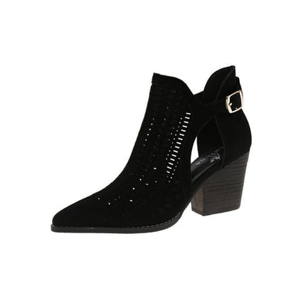 D'Orsay Heel Block Boots Short