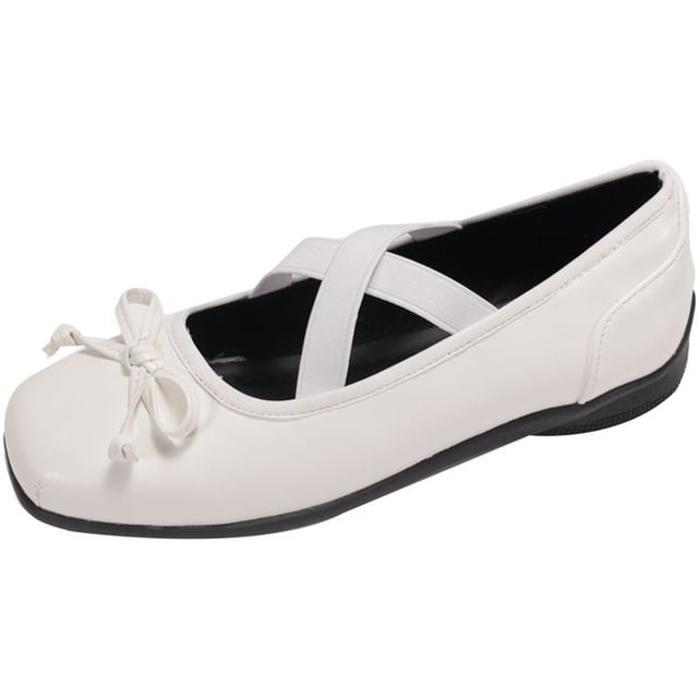 Square Toe Flats Bow Ballet