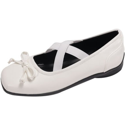 Square Toe Flats Bow Ballet