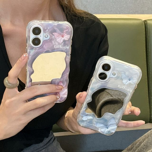 Case Mirrored Phone Butterfly