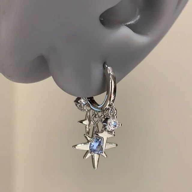 Star Rhinestone Huggie Earring Drop