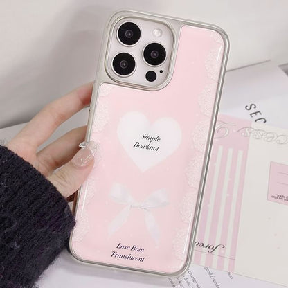 Lettering Heart Print Phone Case
