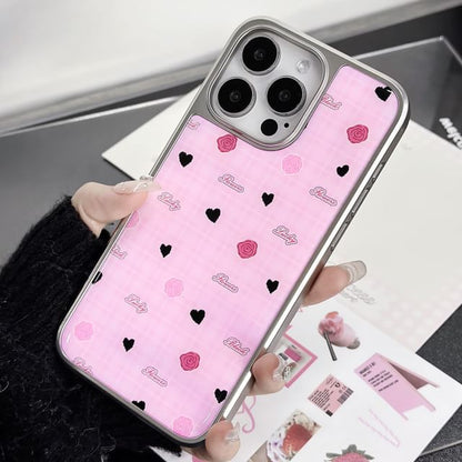 Floral Heart Print Phone Case