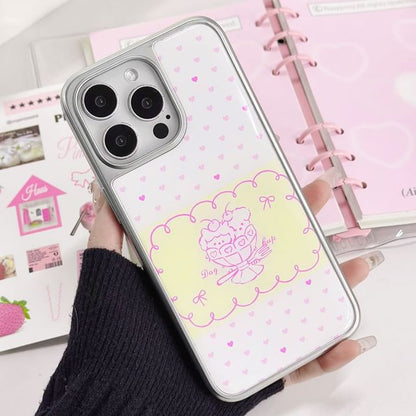 Cartoon Heart Print Phone Case