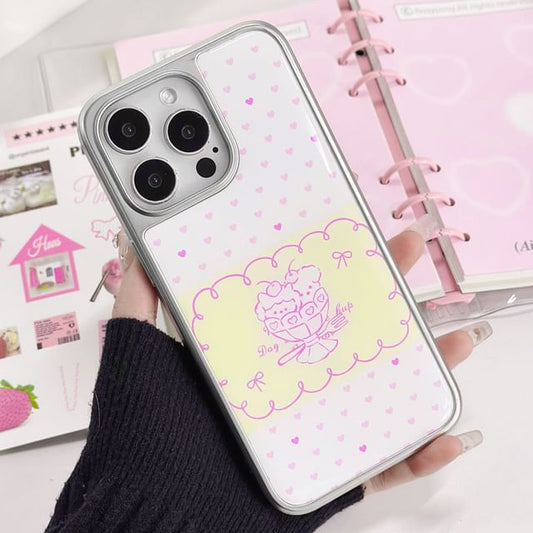 Cartoon Heart Print Phone Case
