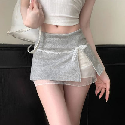 Skirt Overlay Low Mini Rise