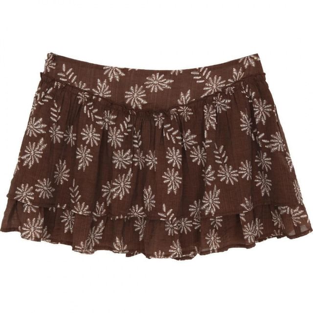 / Print Sleeveless Top Mini V-Neck Skirt