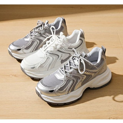 Panel Mesh Platform Sneakers