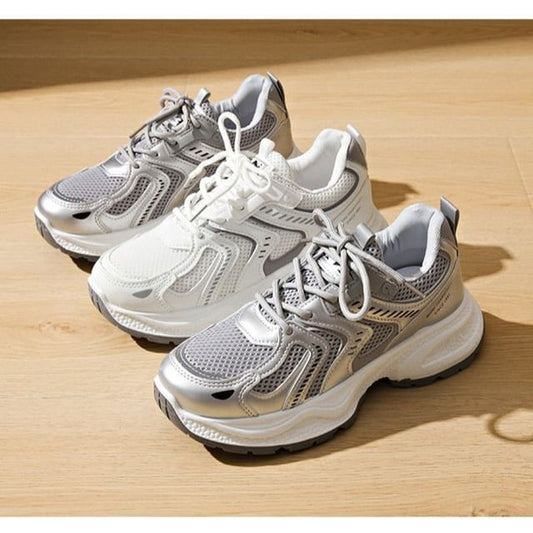 Panel Mesh Platform Sneakers