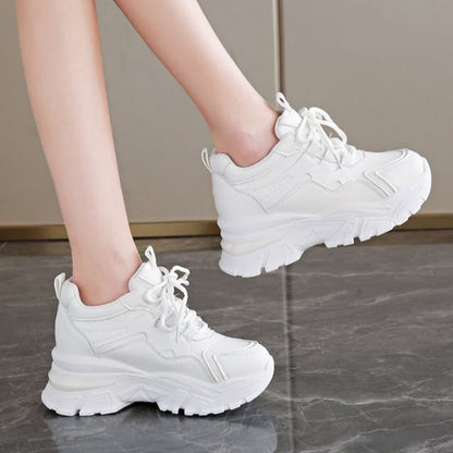 Panel Wedge Sneakers Platform Hidden