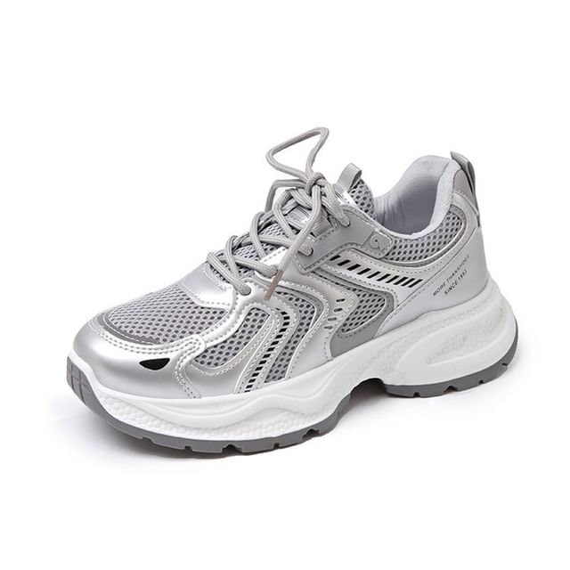 Panel Mesh Platform Sneakers