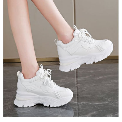 Panel Wedge Sneakers Platform Hidden