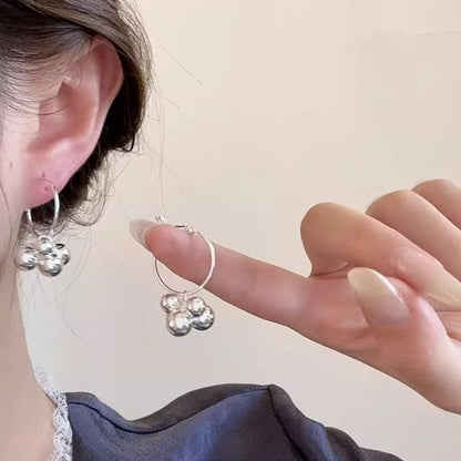 Drop Polished Alloy Bead Earring