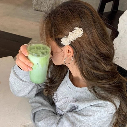 Clip Alloy Floral Pearl Faux Hair Crystal