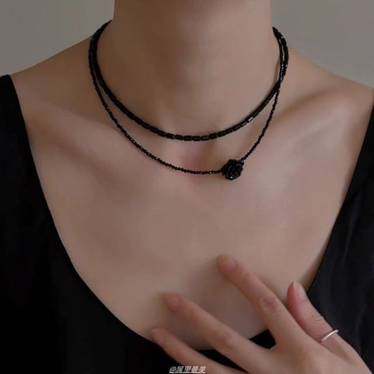 Faux Gemstone Choker Layered Bead