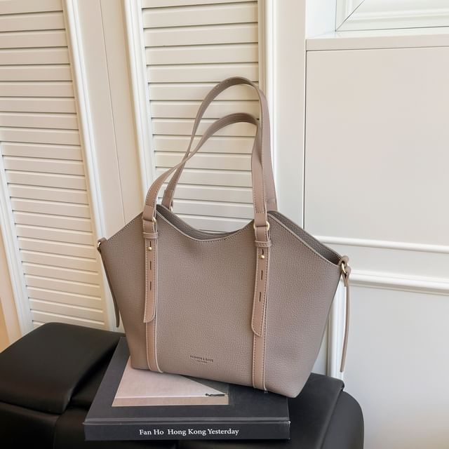Faux Bag Leather Tote