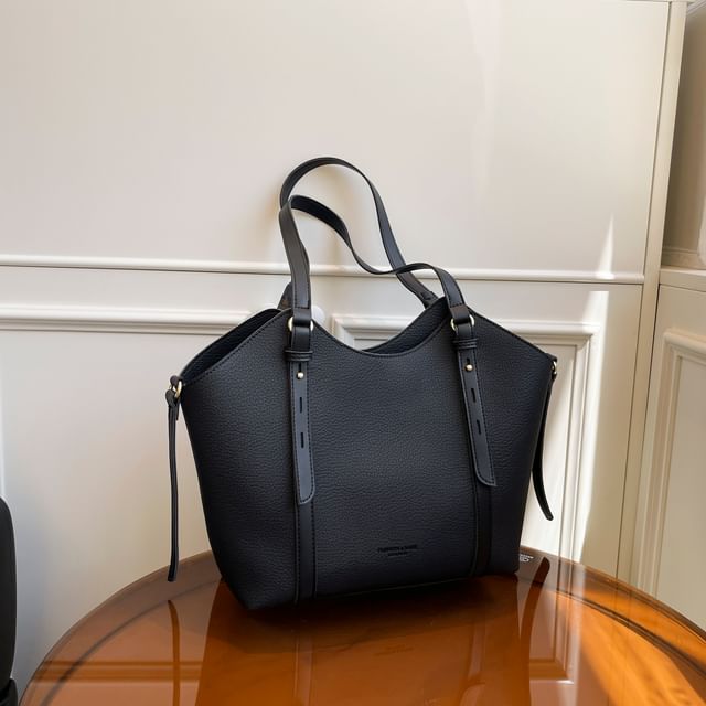 Faux Bag Leather Tote