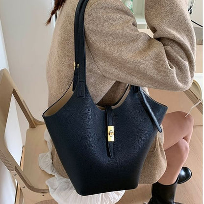 Shoulder Bag With Buckle Pouch