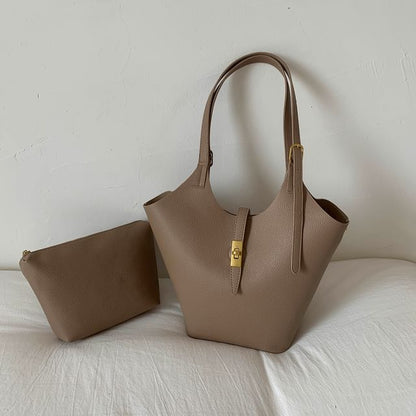 Shoulder Bag With Buckle Pouch