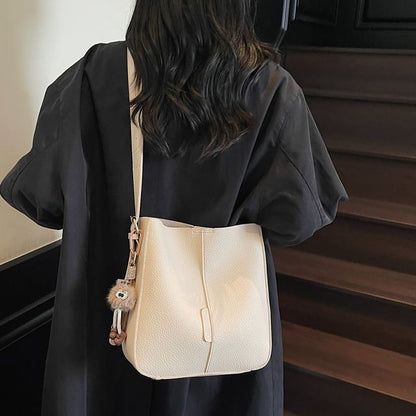 Pouch Leather Faux Bag With Shoulder