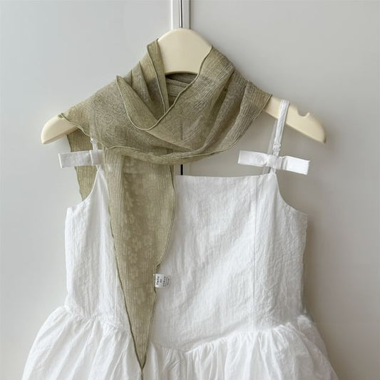 Sheer Floral Scarf Jacquard