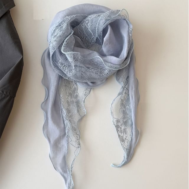 Edge Lace Panel Lettuce Scarf