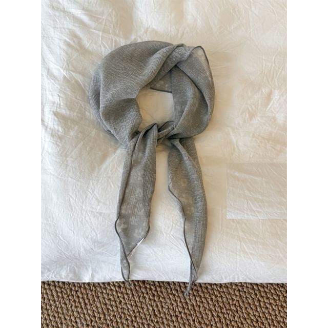 Sheer Floral Scarf Jacquard