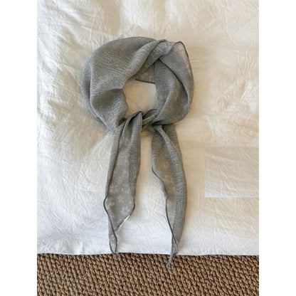 Sheer Floral Scarf Jacquard