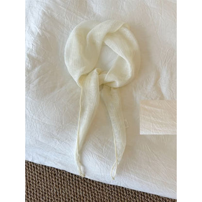 Sheer Floral Scarf Jacquard