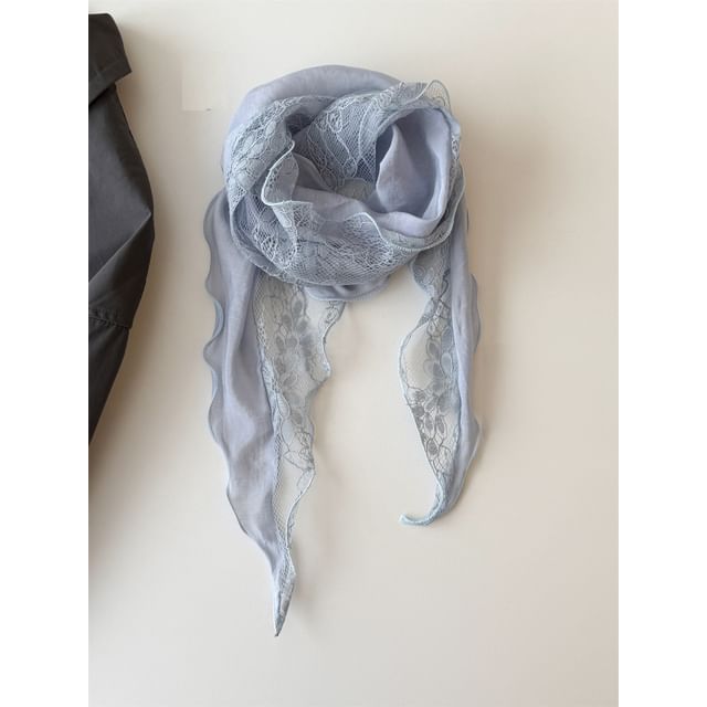 Edge Lace Panel Lettuce Scarf