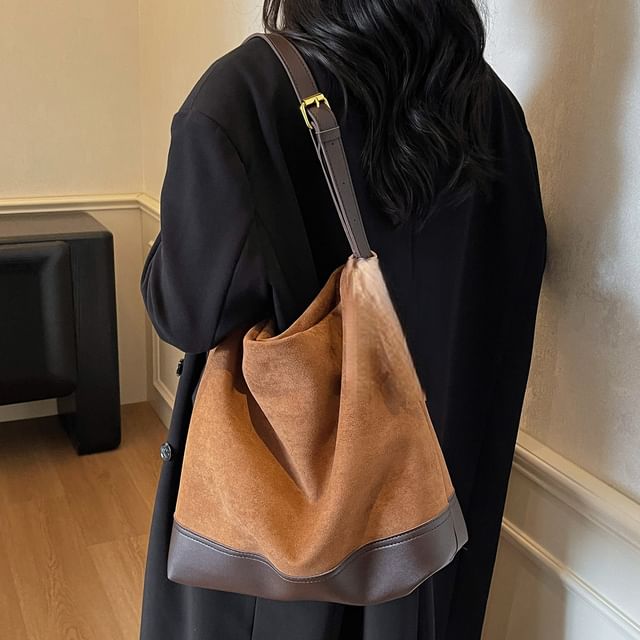 Suede Tote Faux Bag