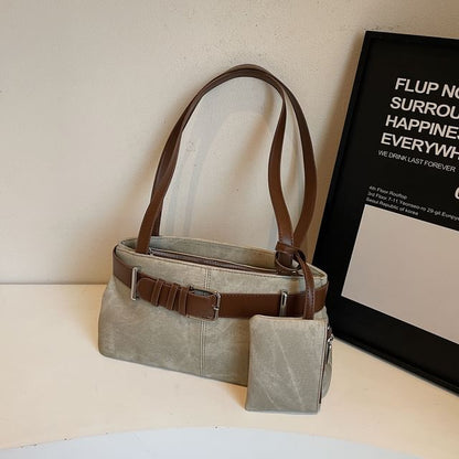 Tote Bag Belted With Pouch