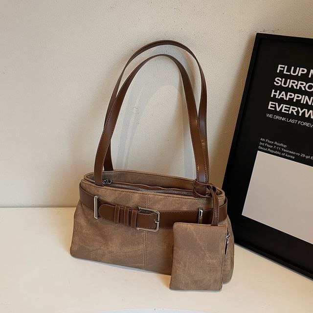 Tote Bag Belted With Pouch