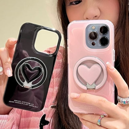 Plain Magnetic (Compatible with MagSafe) Phone Case / Heart Stand / Set