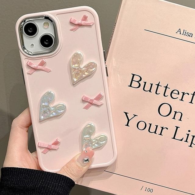 Irregular Heart Ribbon Phone Case