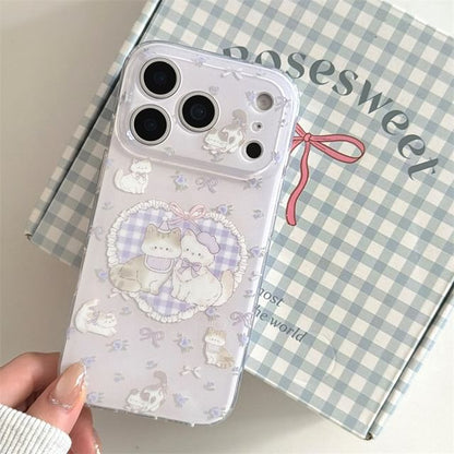 Cat Plaid Heart Phone Case