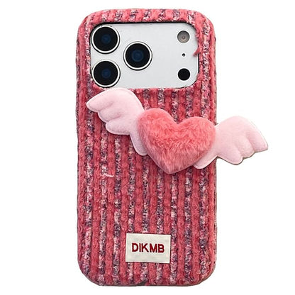 Flying Heart Flannel Phone Case / Strap / Set