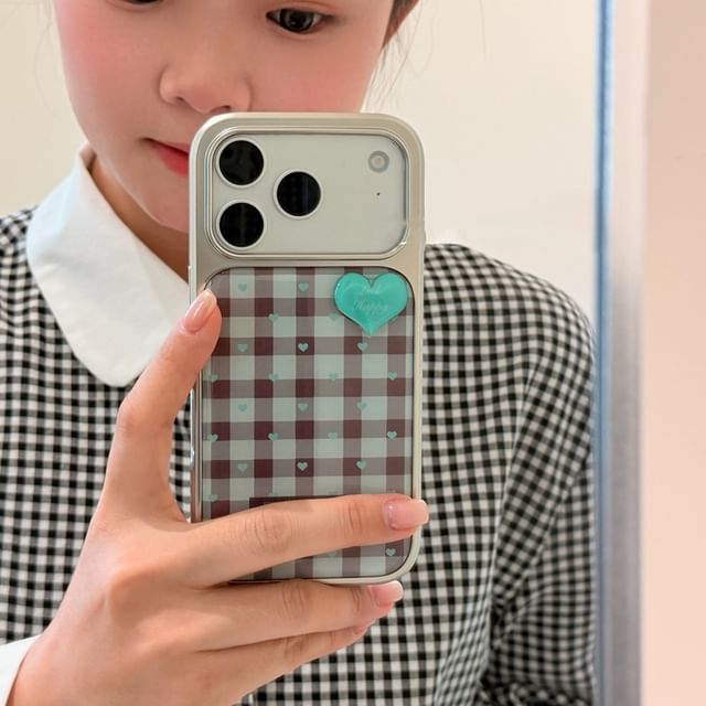 Heart Plaid Phone Case