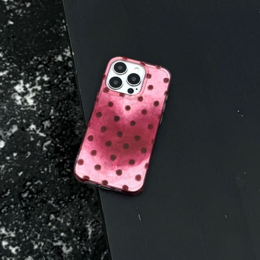 Polka Dot Heart Phone Case